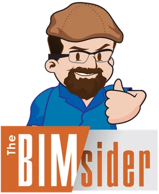 The BIMsider logo: Carl Storms in a flat cap giving a thumbs up