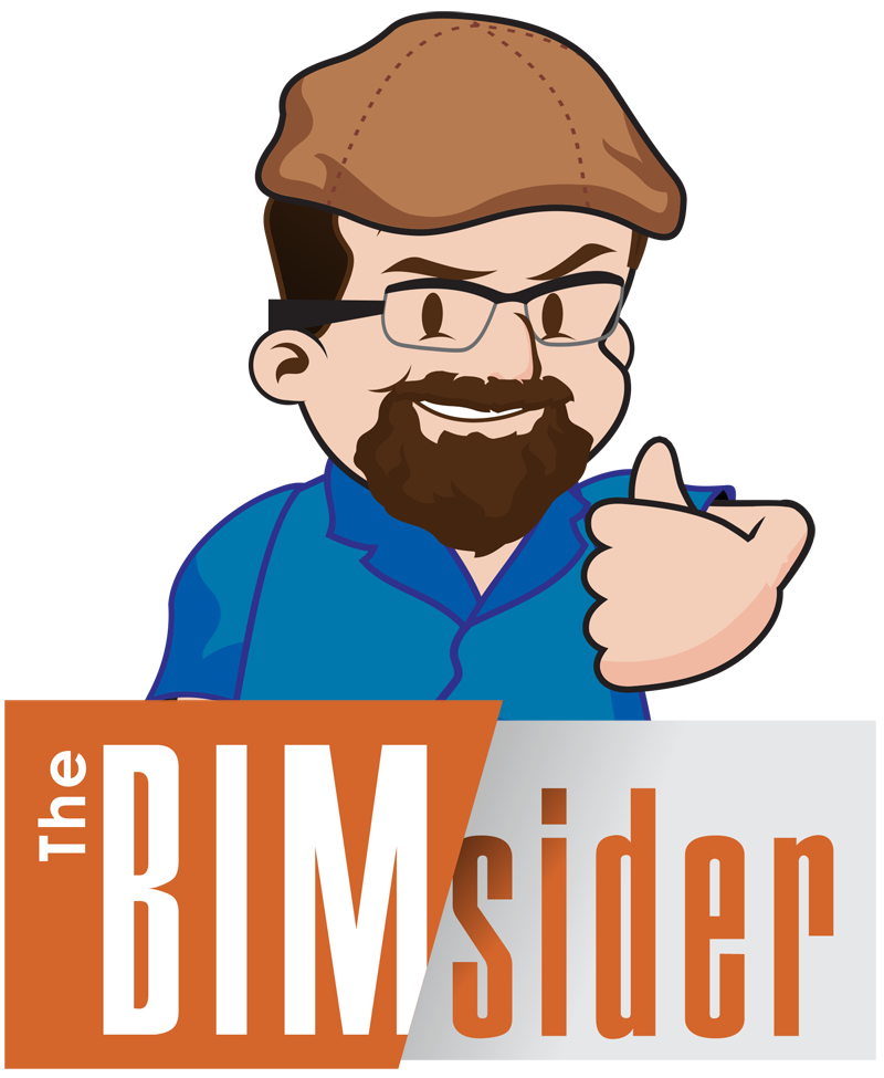 The BIMsider logo: Carl Storms in a flat cap giving a thumbs up